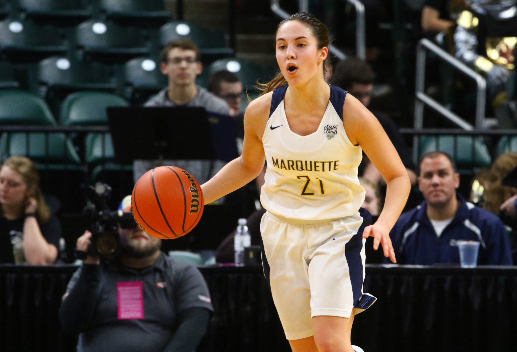 Gallery: Girls Basketball State Finals: Marquette Catholic vs. Vincennes Rivet